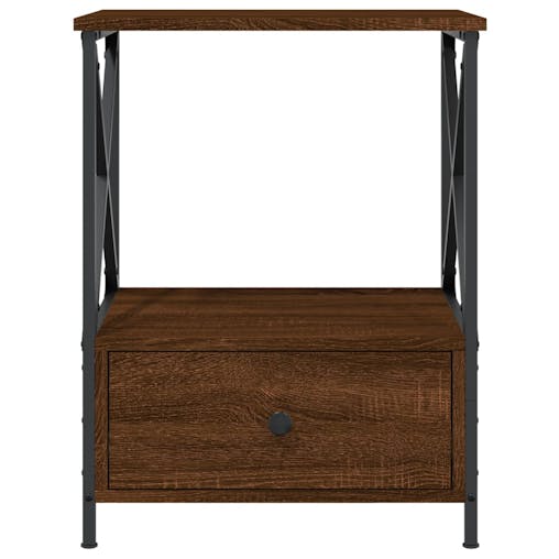 NNEVL Bedside Tables 2 pcs Brown Oak 50x41x65 cm Engineered Wood