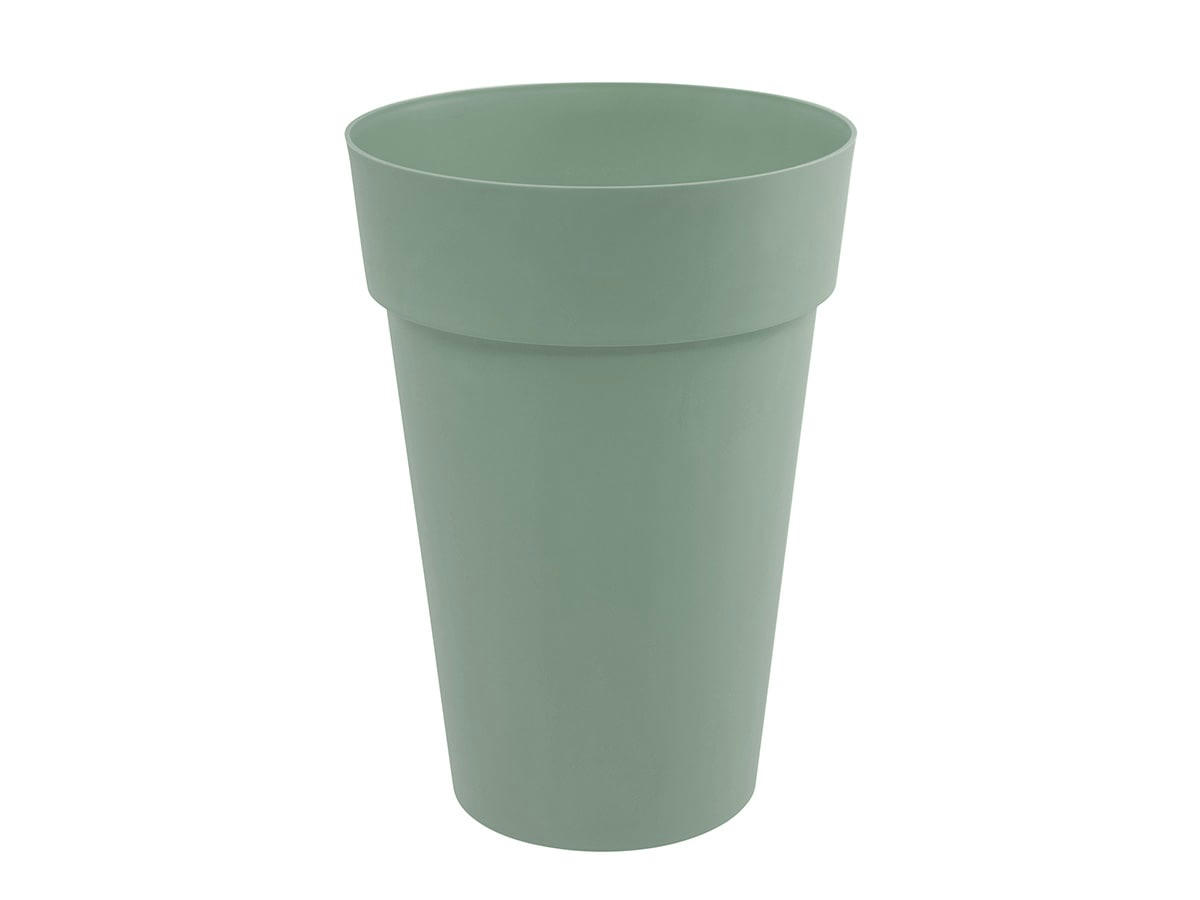 TOSCANE - Pot de fleur rond 46x65 cm en polypropylène vert