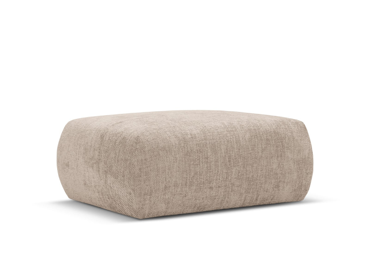 Cosmopolitan Design Poef Matera chenille, beige - 68x86x40cm