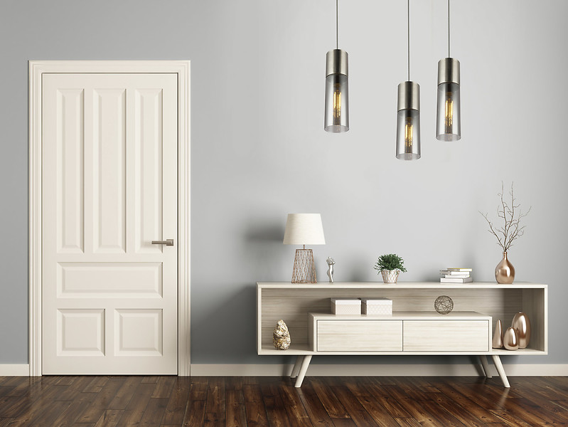 Lampa wisząca Annika metalowa srebrna