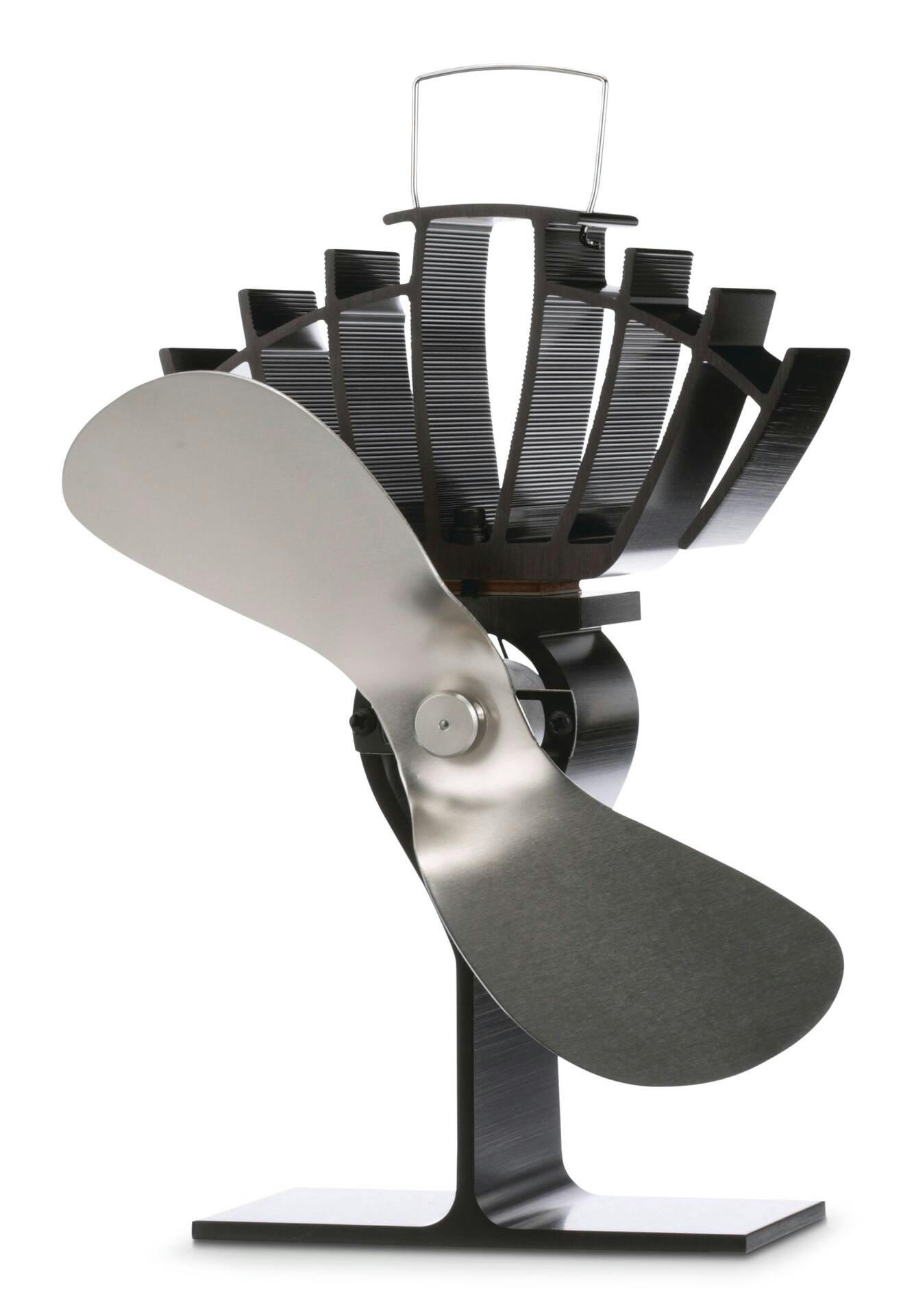 Ecofan UltrAir Wood Stove Fan, Black/Satin Nickel