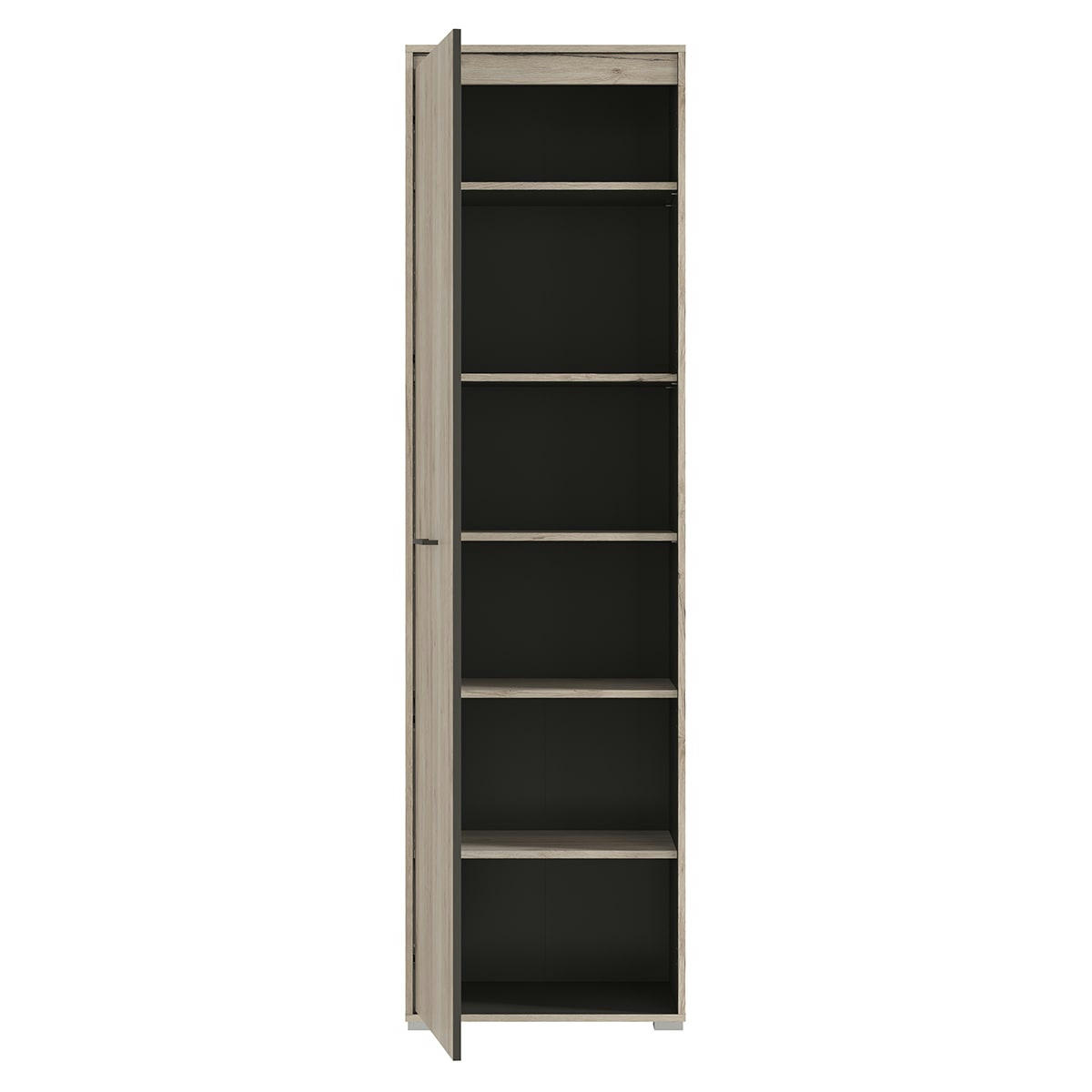 - Armoire colonne 1 porte stratifiés naturel et gris
