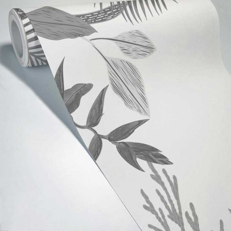 JUNGLE DOUANIER ROUSSEAU B&W - Papier Peint Panoramique L432xH270cm Noir Végétal