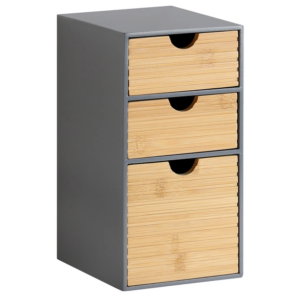 Organizer, 14 x 16 x 27 cm (BxHxT), weiß, Bambus/MDF