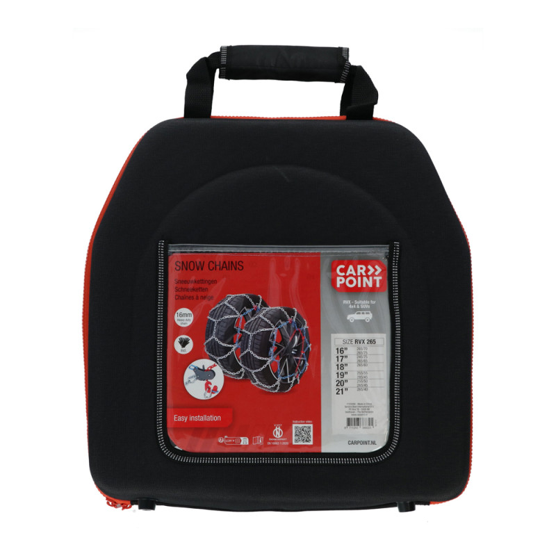 Chaîne à neige RVX-265 16 mm 2 pièces CARPOINT
