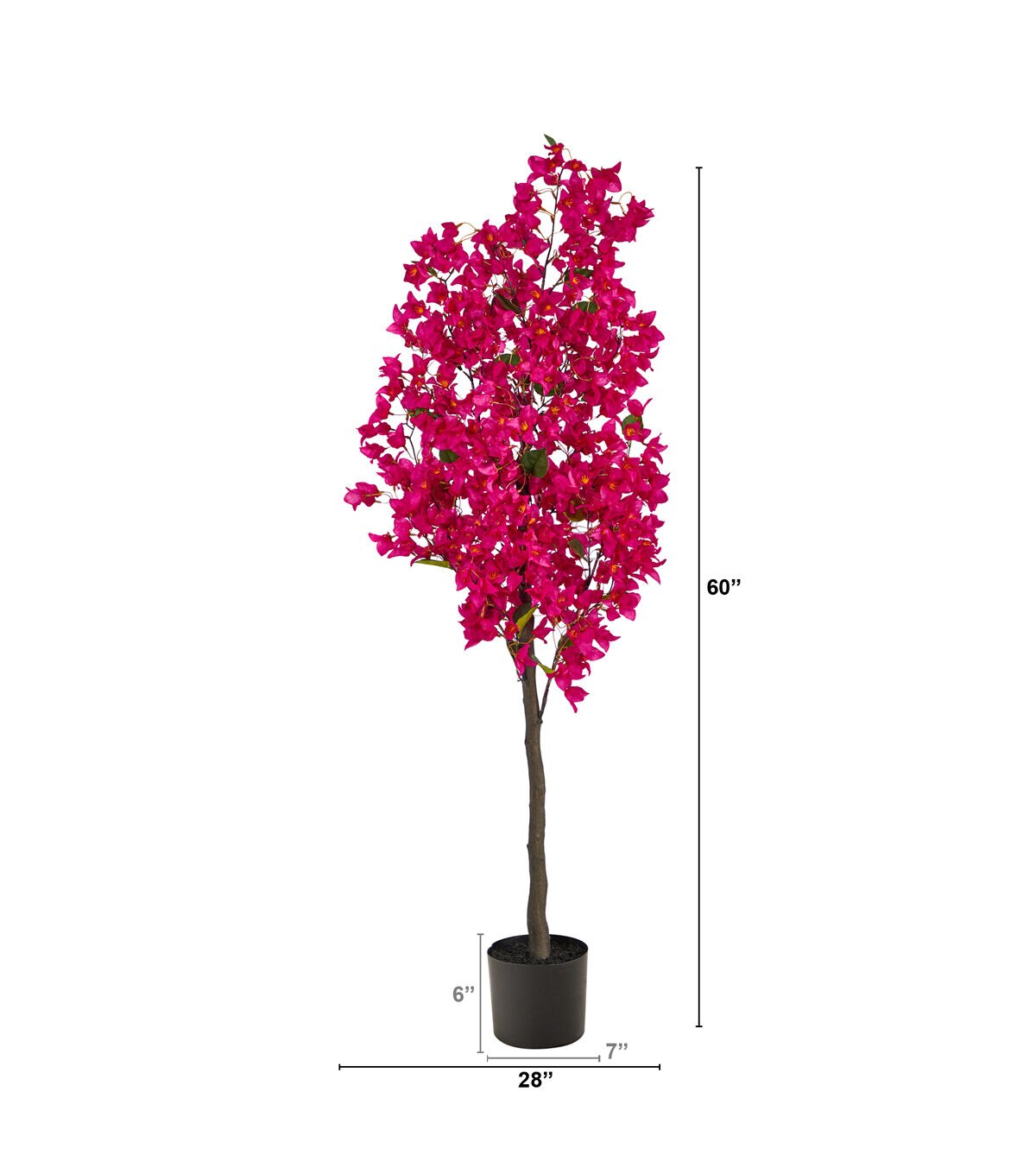 Nearly Natural 4' Dark Pink Bougainvillea Artificial Tree