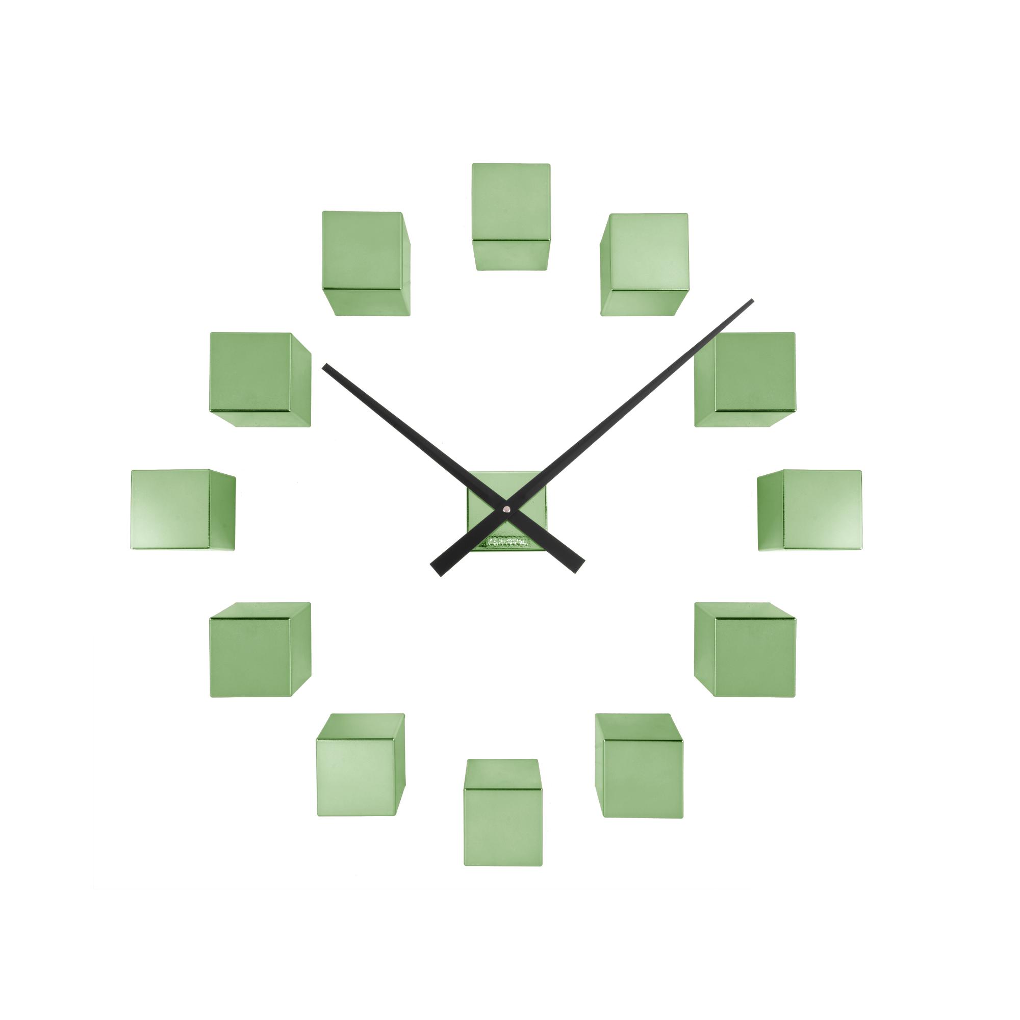 Karlsson wandklok DIY Cubic Metallic - groen - Ø40cm