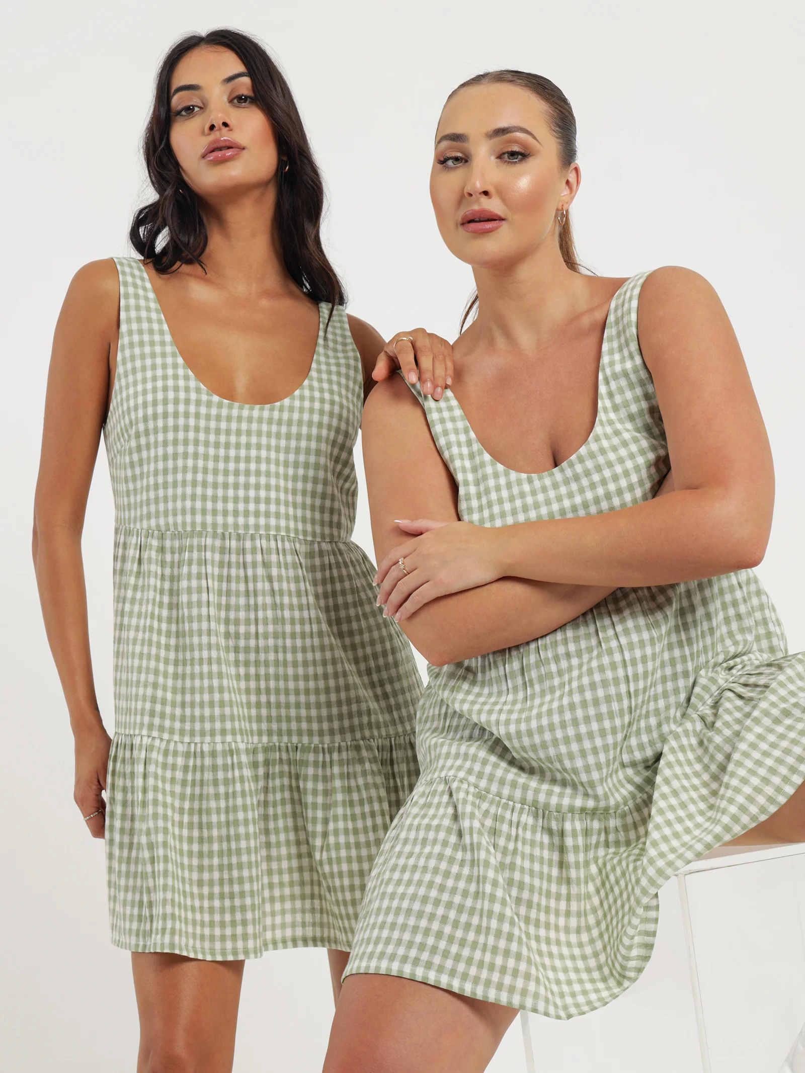Haven Check Mini Dress