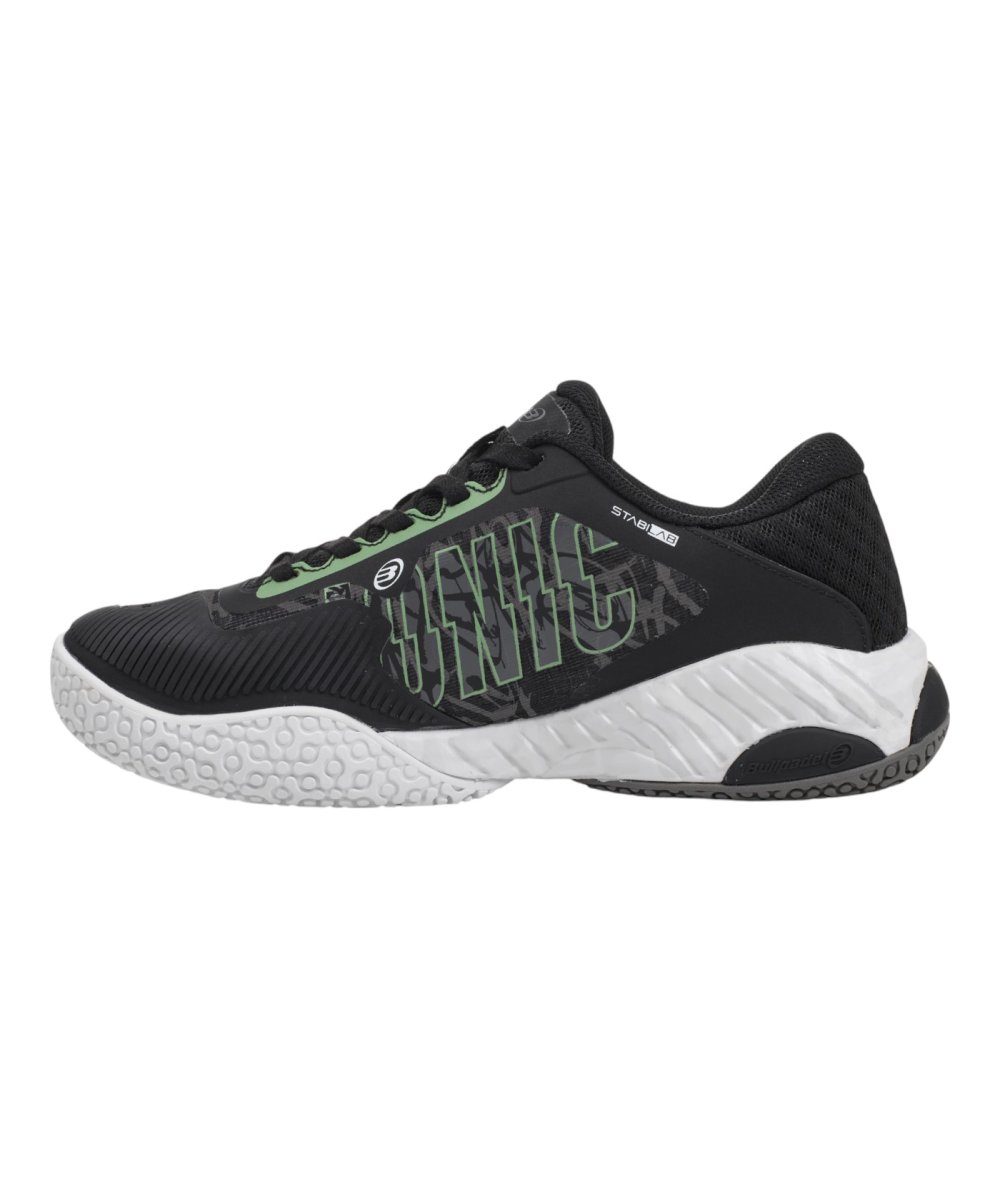 ZAPATILLA BULLPADEL IONIC W 25V NEGRO Y VERDE