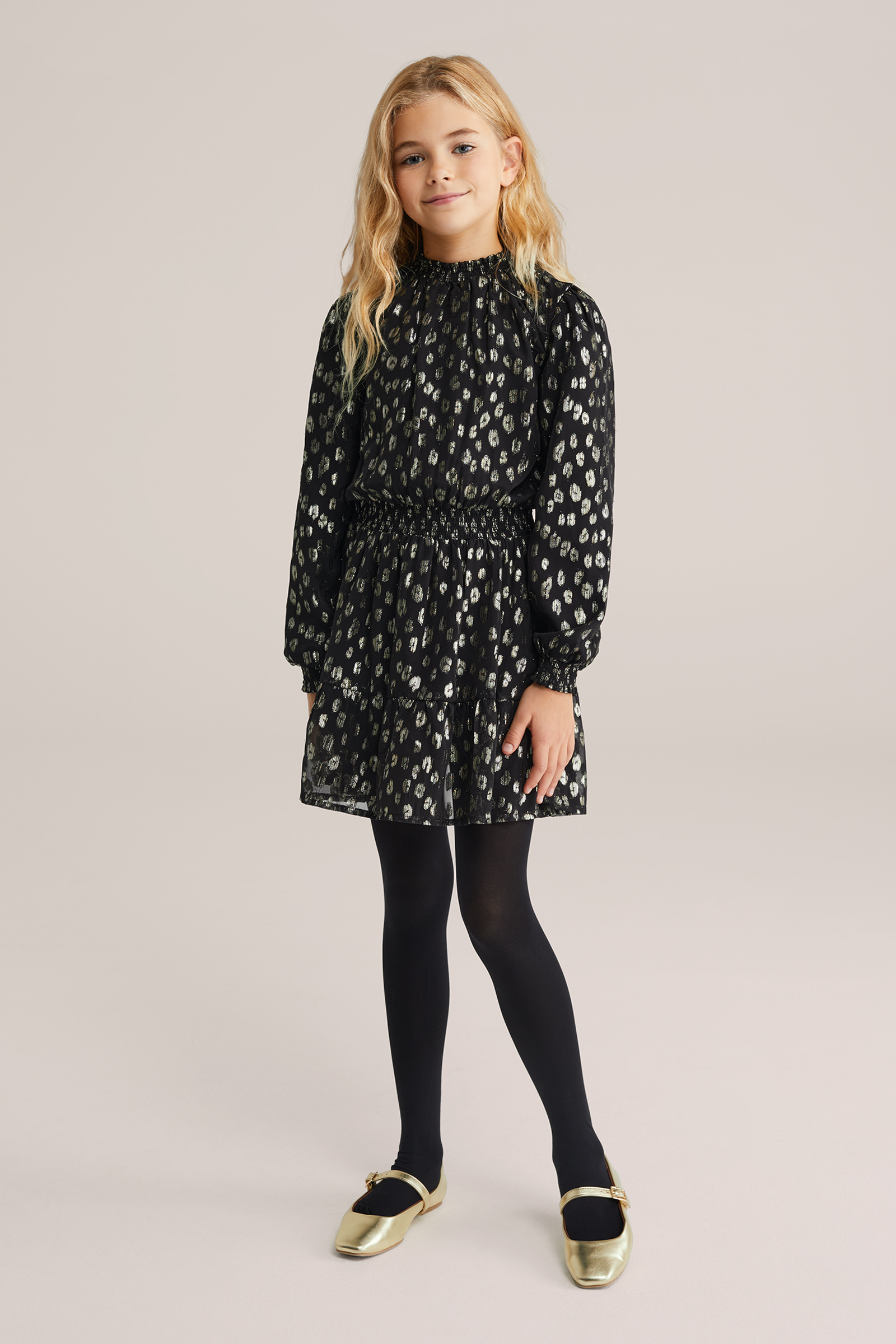 Meisjes jurk met glittergaren