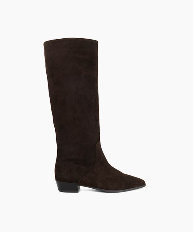 Torrie Brown - Suede Knee-High Boots
