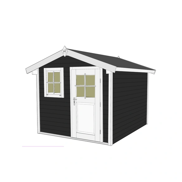 Gartenhaus »123 Gr.4«, Holz, BxHxT: 380 x 247 x 274 cm (Außenmaße inkl. Dachüberstand)
