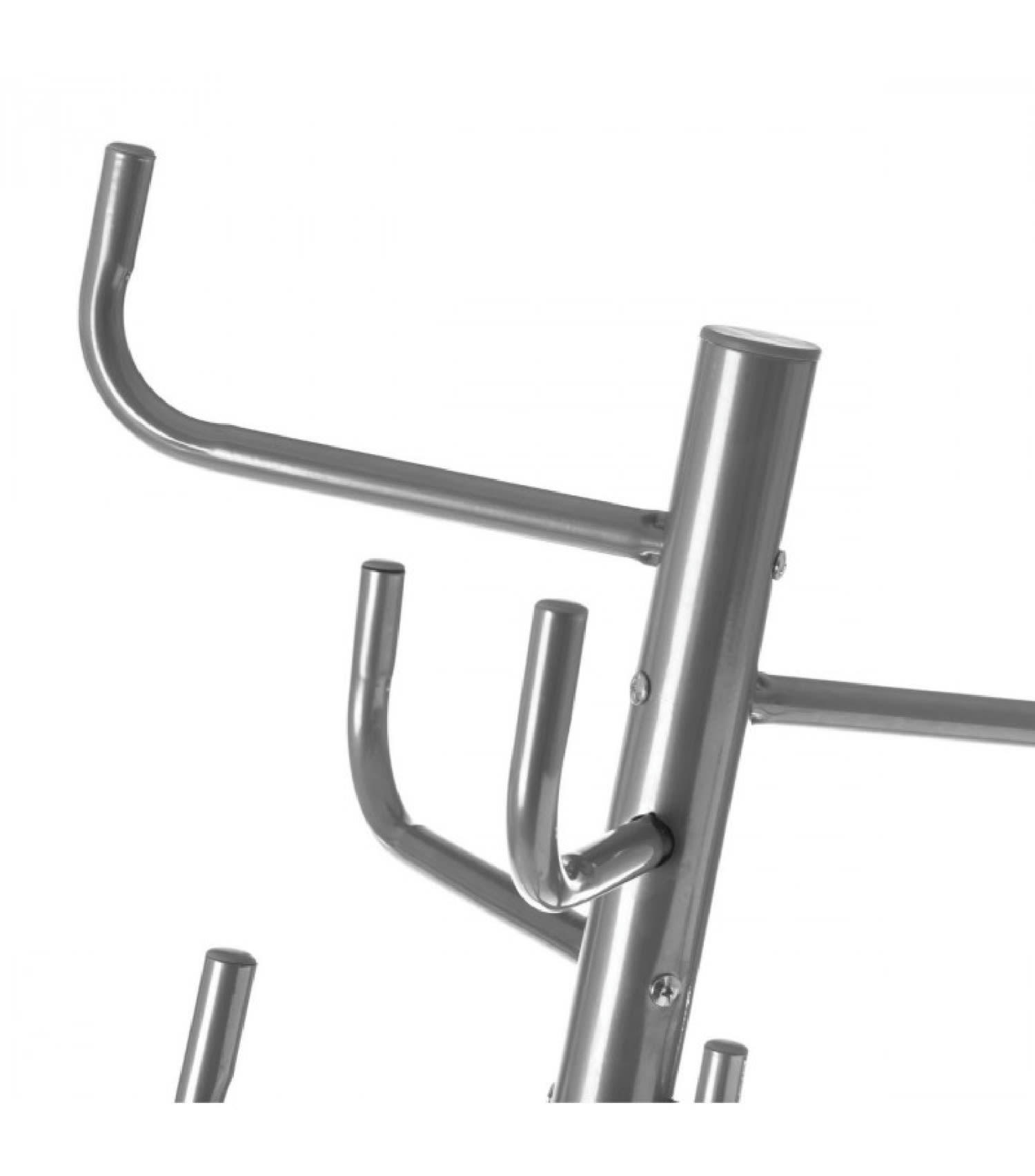 MÉTAL - Portemanteau sur pied métal gris H183cm