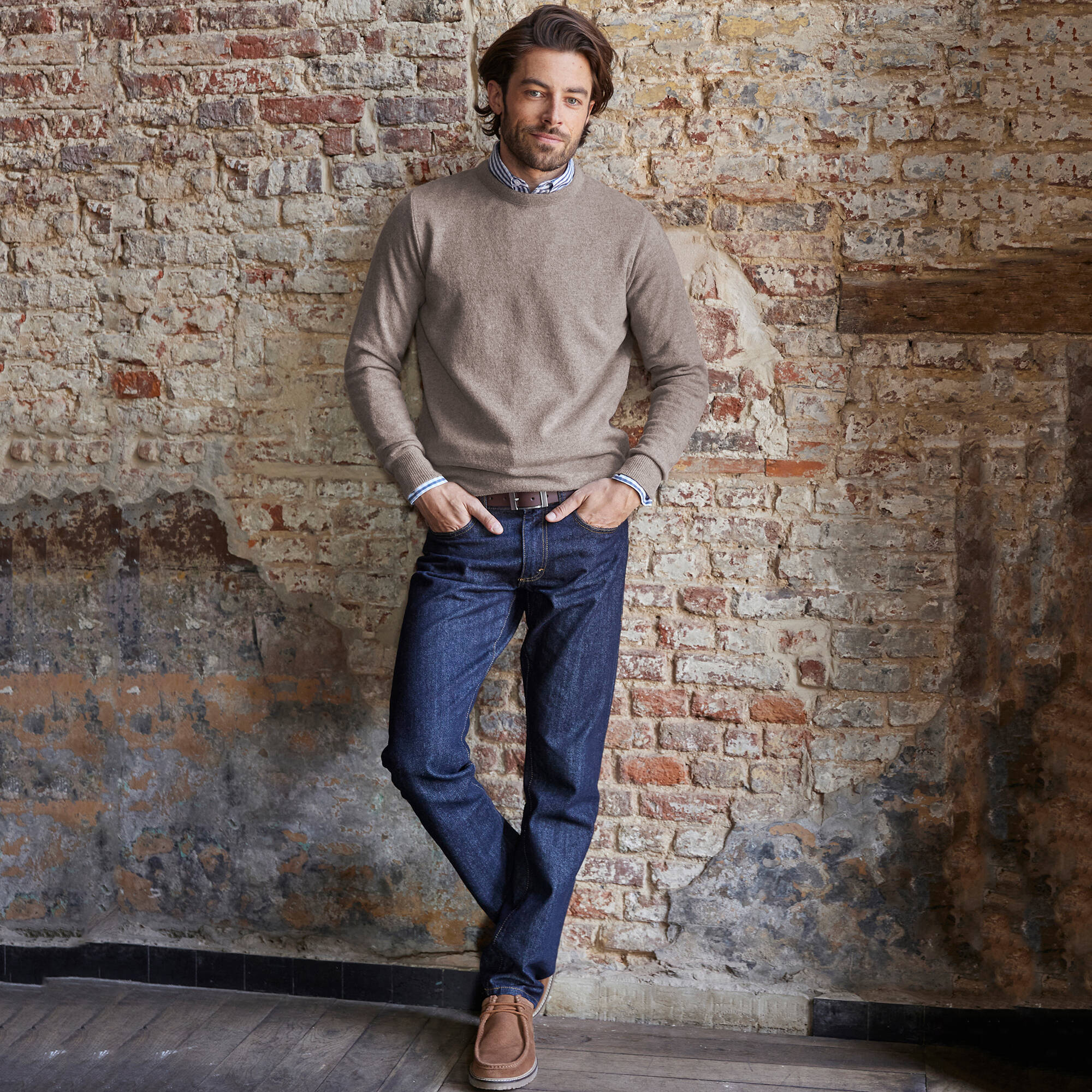 Pull col rond 80% laine