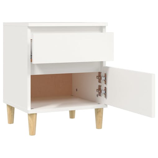 NNEVL Bedside Cabinet White 40x35x50 cm