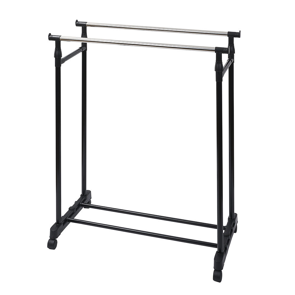 Portant double extensible en métal 80x42xH95à165cm