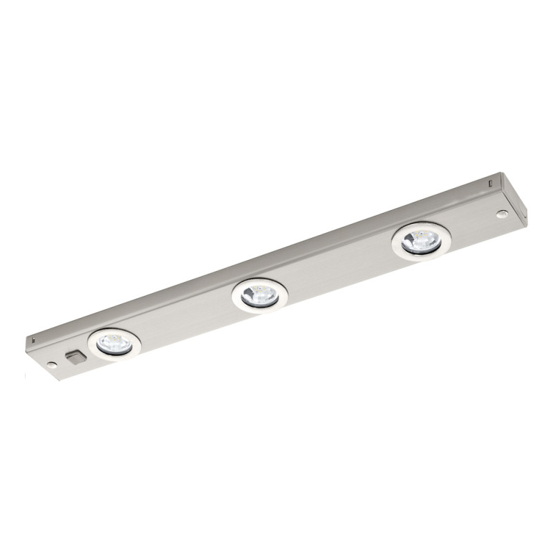 Armature LED Kob nickel blanc chaud 840 lm 3 x 2,3 W 60 cm EGLO
