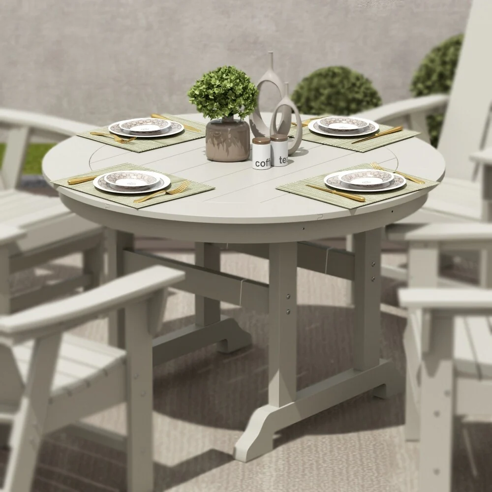 Polytrends Laguna Hdpe All Weather Outdoor Patio 47 Round Dining Table