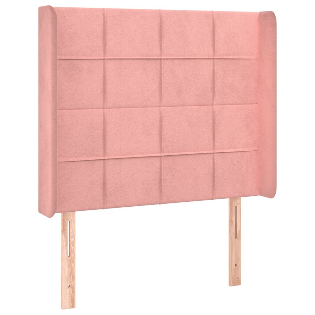 Wezgłowie Różowe 83 x 16 x 118/128 cm Aksamit vidaXL