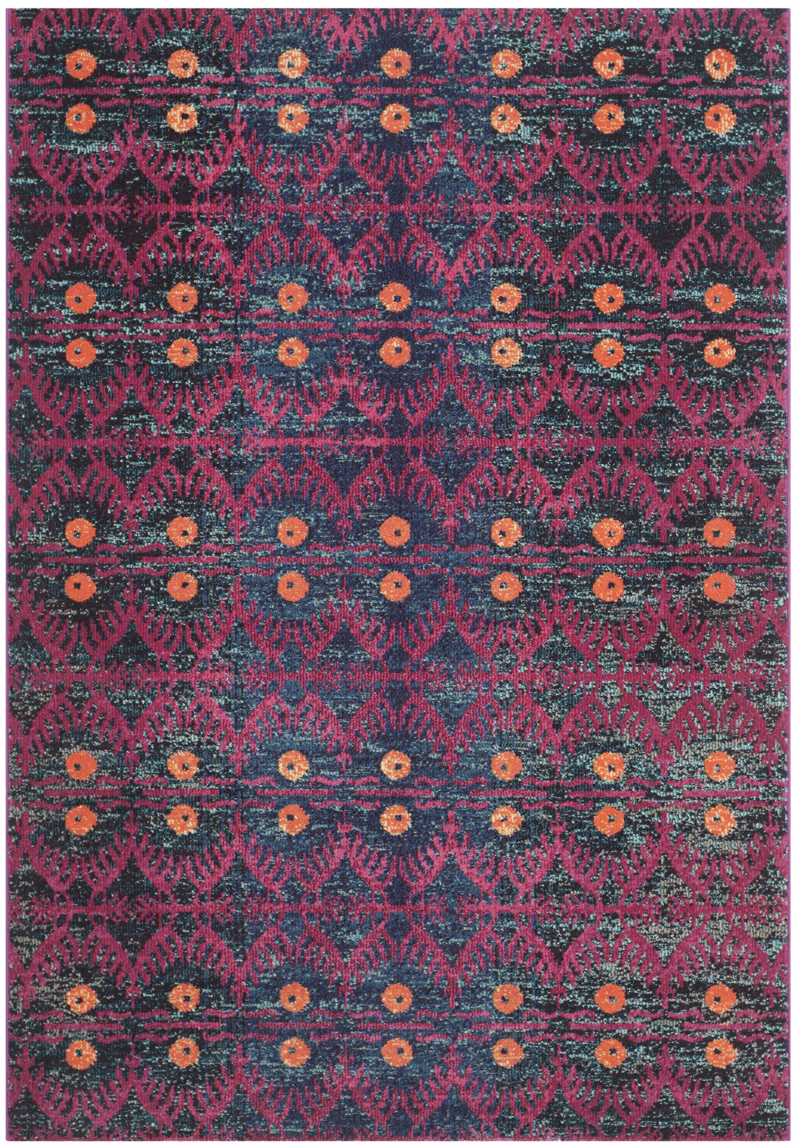 MONACO - Tapis de salon interieur en rose & multi, 155 x 231 cm