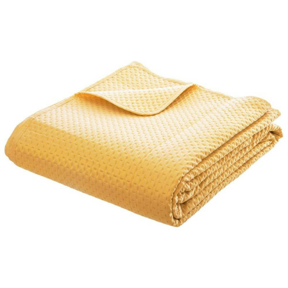 DOLCE - Dessus de lit 240x260 ocre + 2 taies