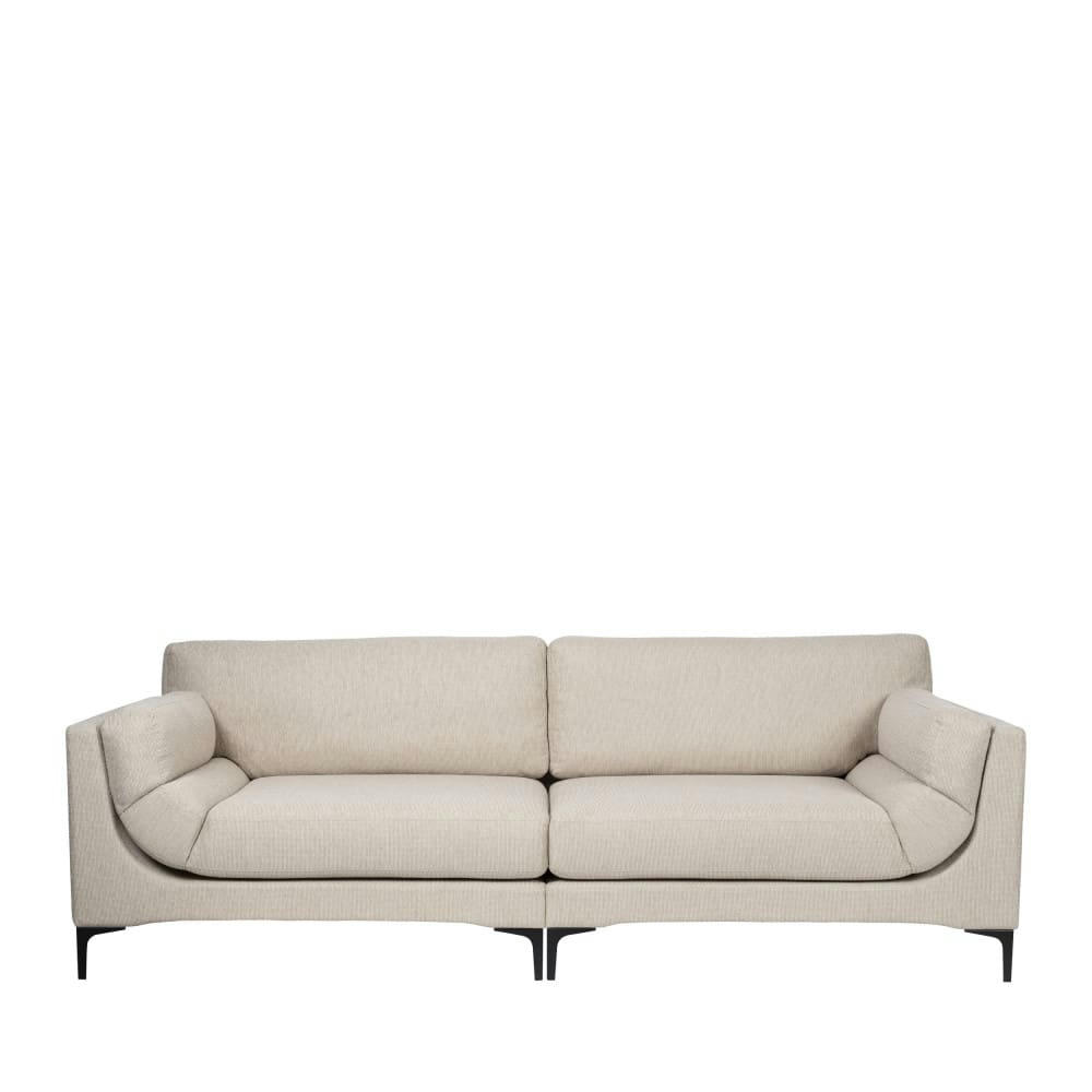 BALCONY - Canapé 3 places en tissu chiné beige