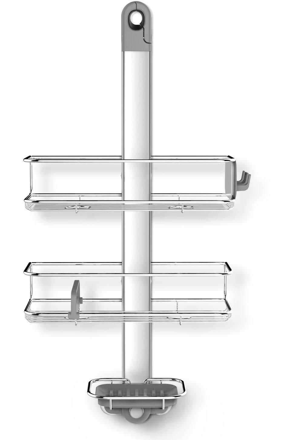 Simplehuman Medium Adjustable Shower Caddy, Stainless Steel + Anodized Aluminum