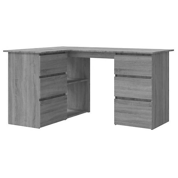 815442 vidaXL Bureau d'angle Sonoma gris 145x100x76 cm Bois d'ingénierie