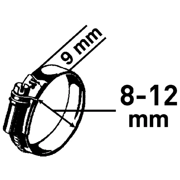 Schlauchklemme, Stahl, silberfarben