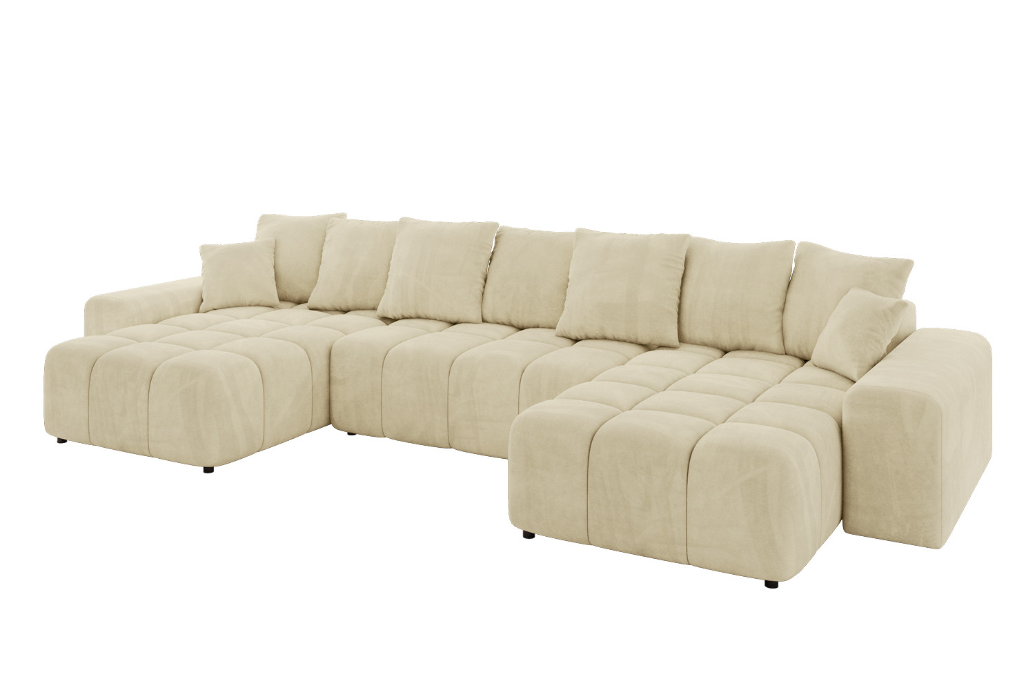 Narożnik uniwersalny z funkcją spania ENIL-U - 401x189x68 cm Beżowy
