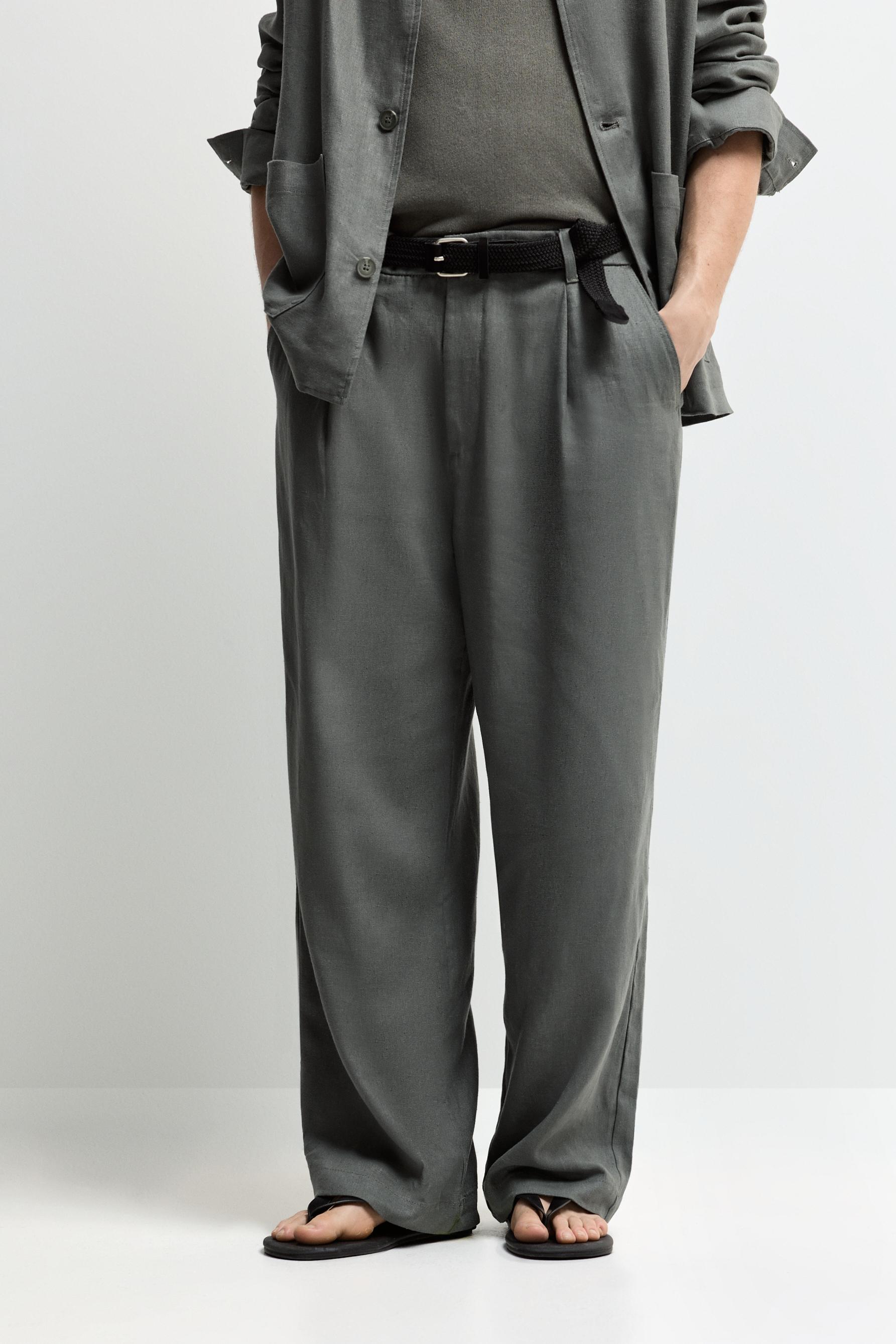 Pantalón 100% lino wide leg Lefties Edition