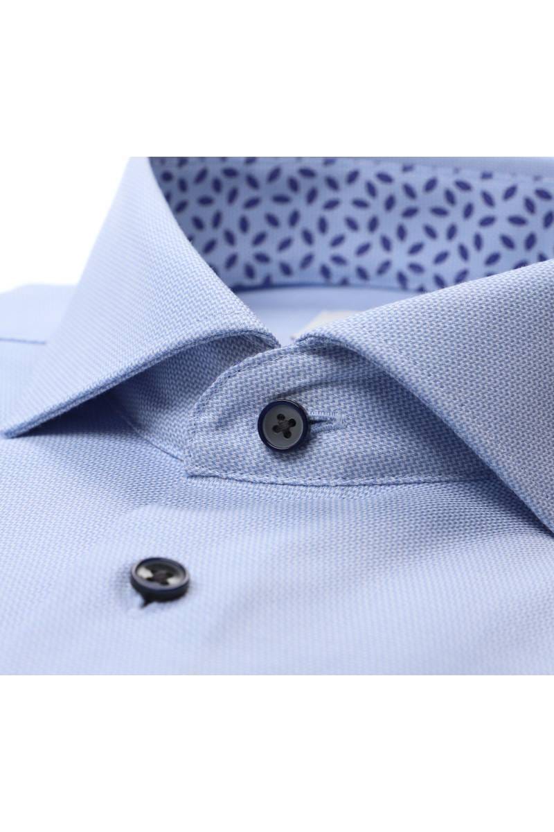 ETERNA Slim Fit Hemd mittelblau, Strukturiert
