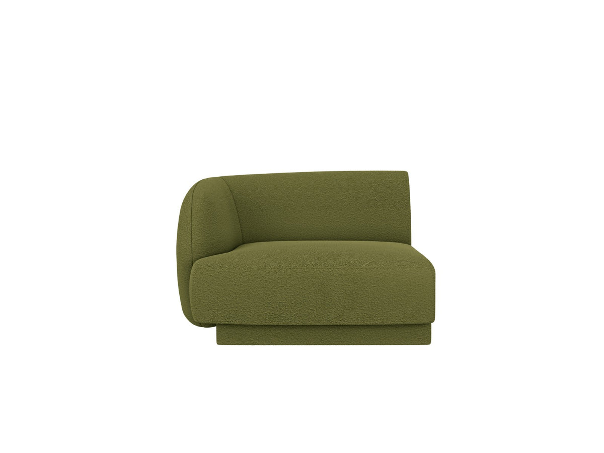 Micadoni linker module Miley boucle donker olijfgroen - 90x90x70cm