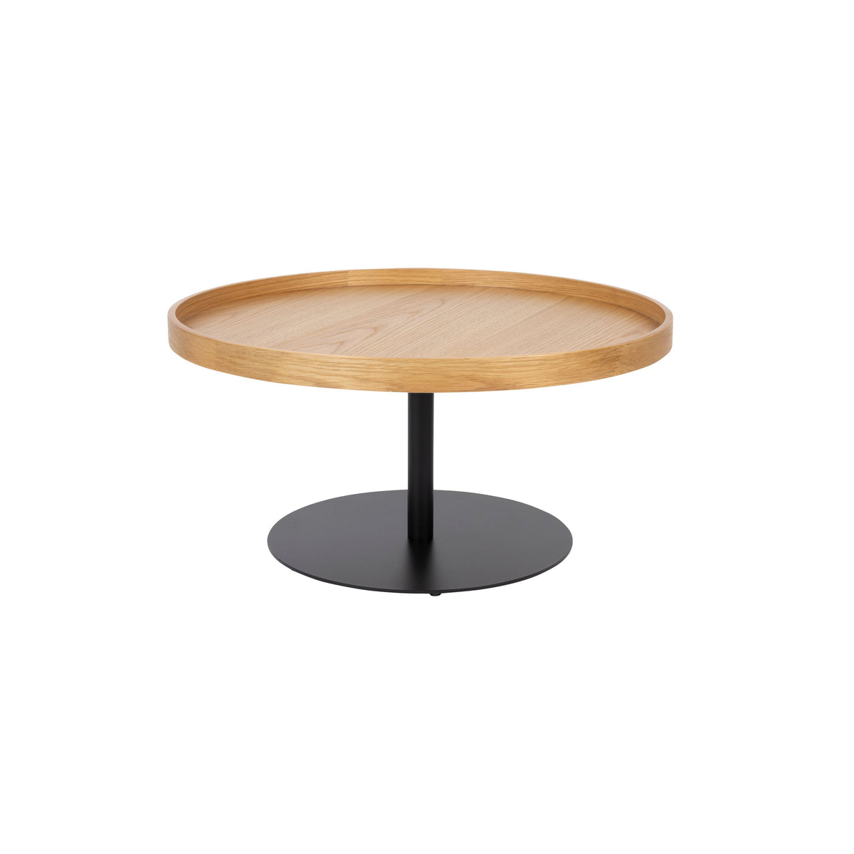 Housecraft Living Yuri Bijzettafel Rond 70x70 cm Hout Eiken - Bruin