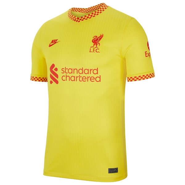 Liverpool Nike 2021/22 Third Breathe Stadium Custom Jersey - Yellow