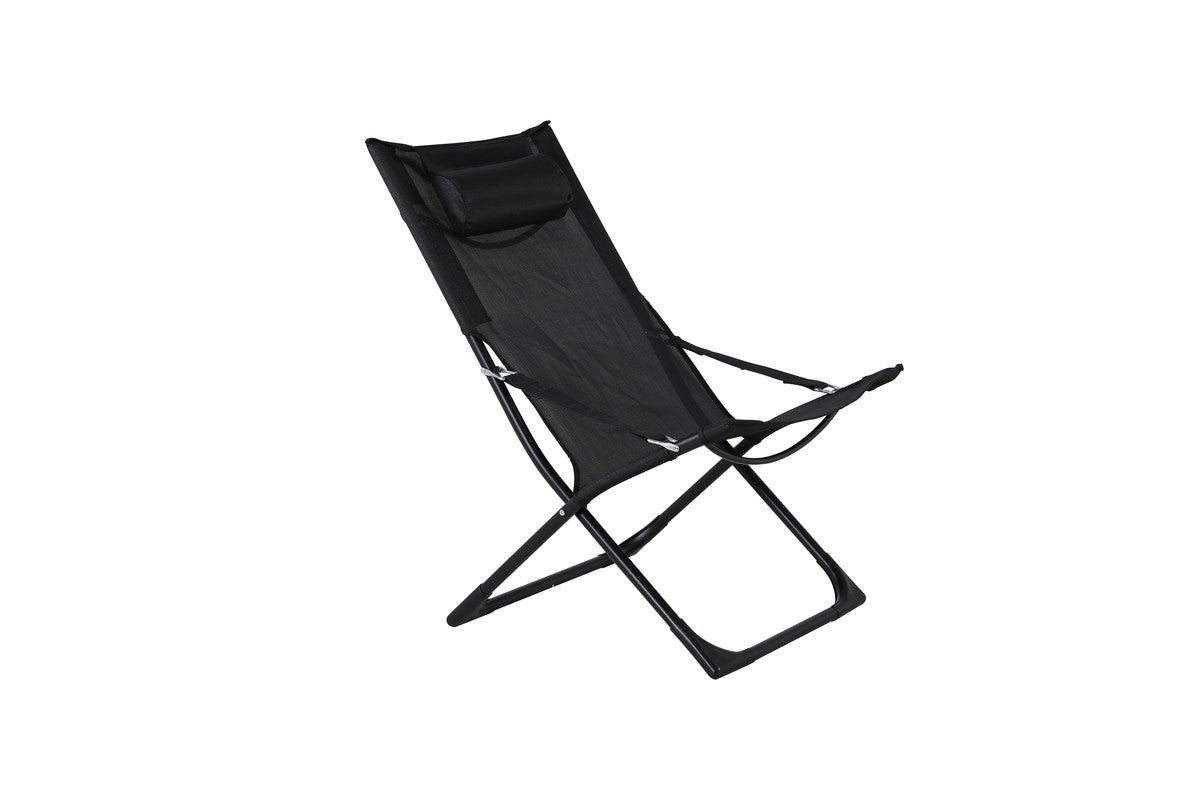 Rebellenclub Nico Loungestoel - Set van 2 - Zwart