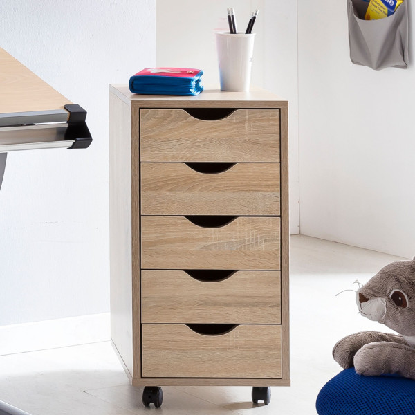 FineBuy Kontener biurowy mdf brązowy