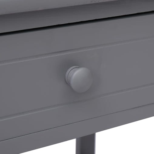 NNEVL Nightstand Grey 40x29x42 cm Paulownia Wood