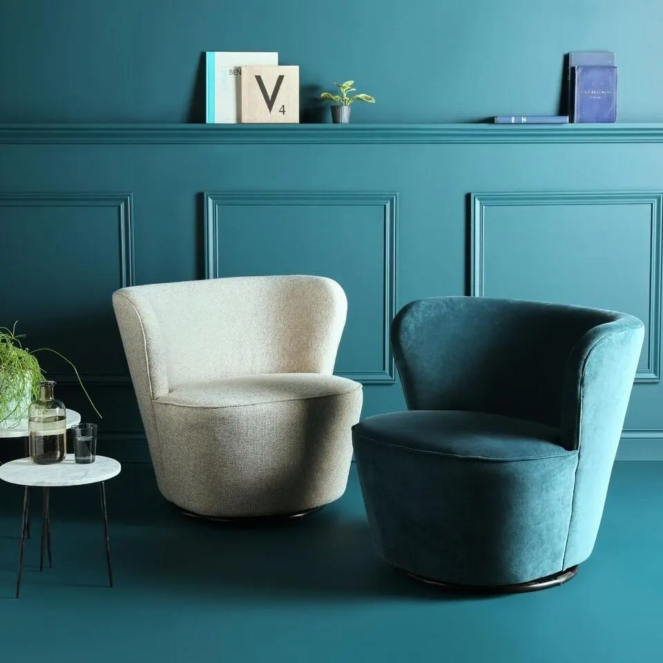 Signature - BARNAB&Eacute; Fauteuil - Beige linnen - 74x76x72 cm