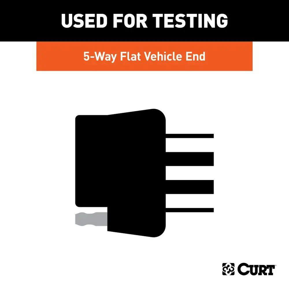 CURT 57505 5-Way Flat Vehicle-Side Connector Tester