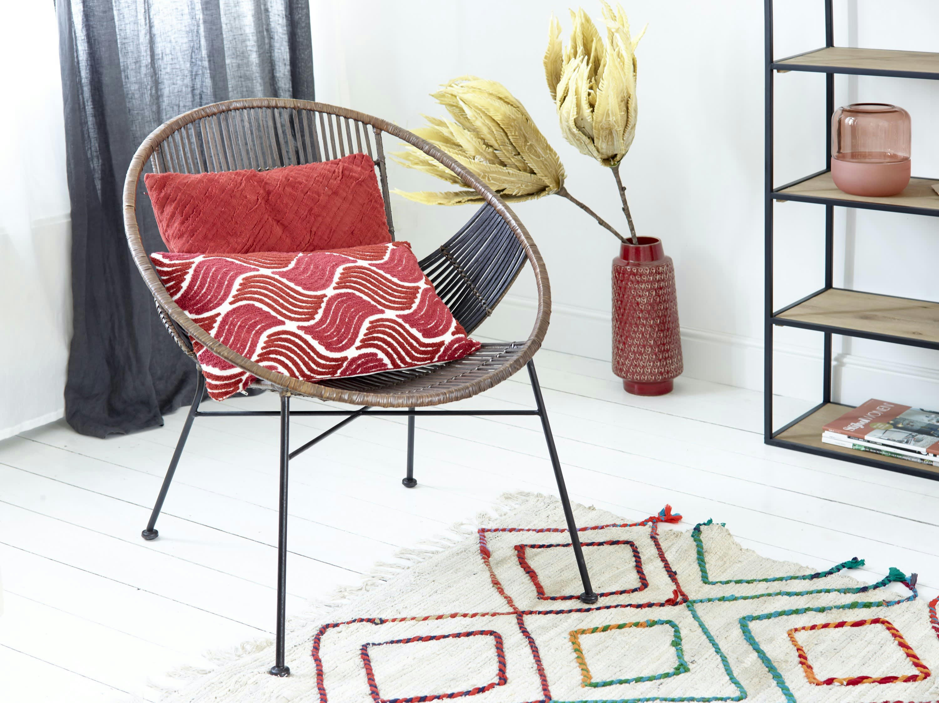 CAPUCCINO - Chaise en rotin marron