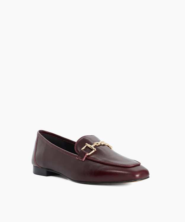 Grained Burgundy - Hardware-Detail Loafers