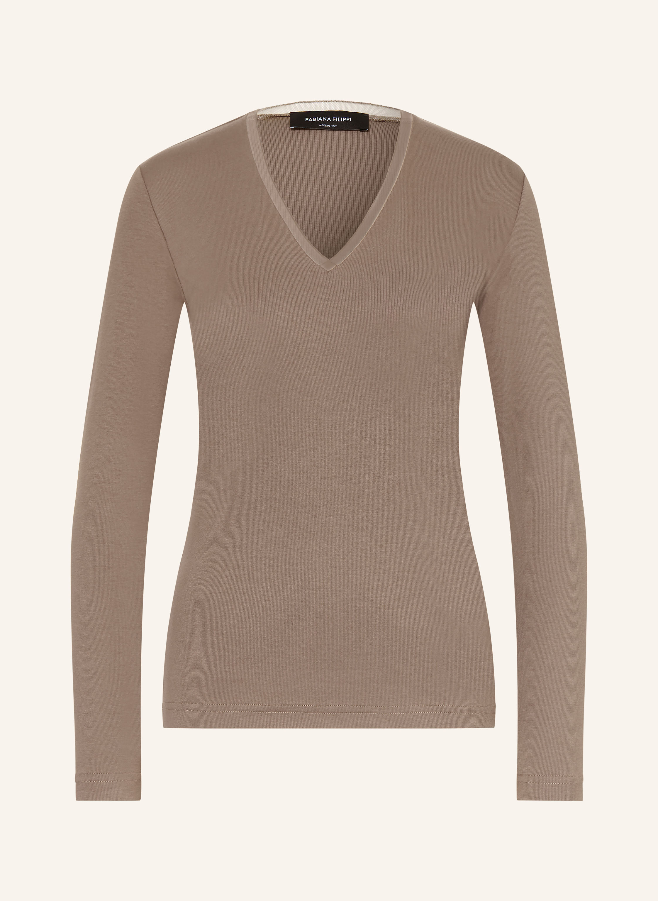 FABIANA FILIPPI Longsleeve mit Schmuckperlen