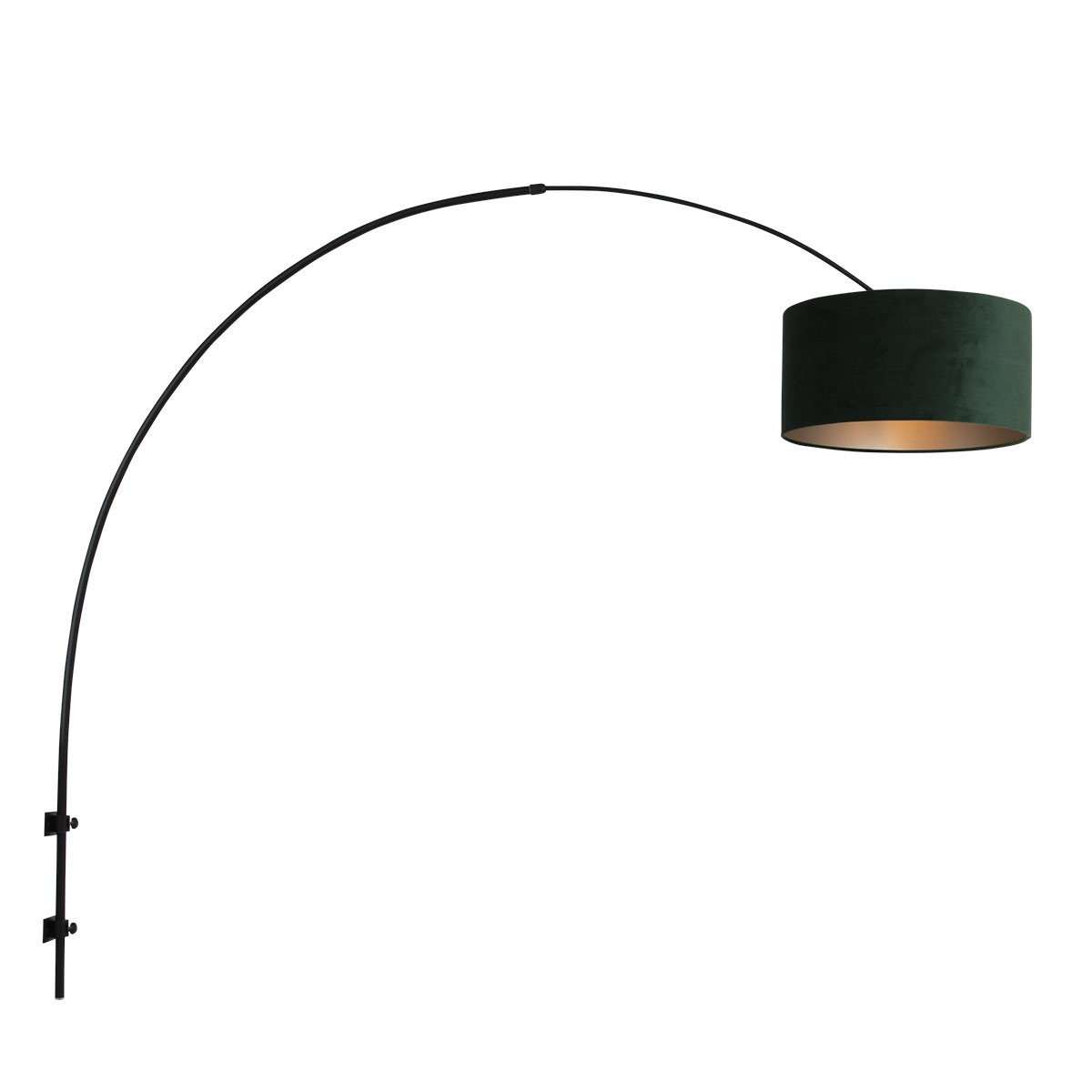 Steinhauer wandlamp sparkled - 1 lichts - 175x 145 cm - zwart groen