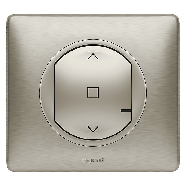 Commande sans fil pour interrupteur filaire de volet roulant connecté Céliane with Netatmo titane