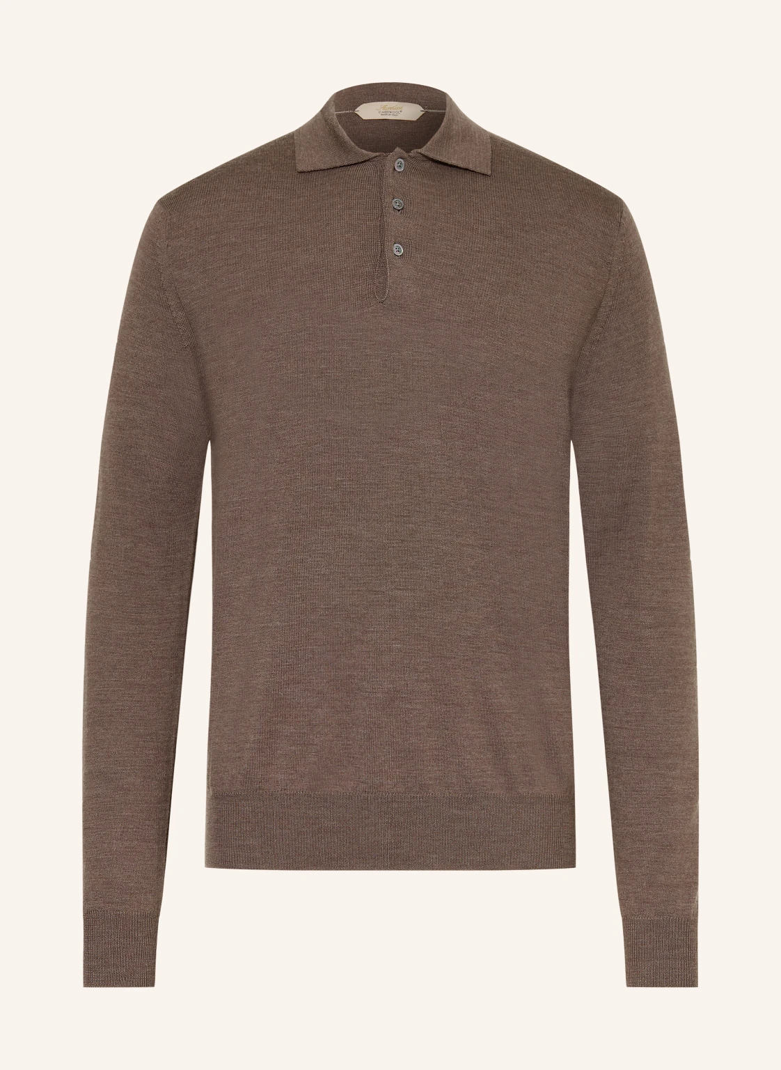 Aurélien Strick-Poloshirt aus Merinowolle