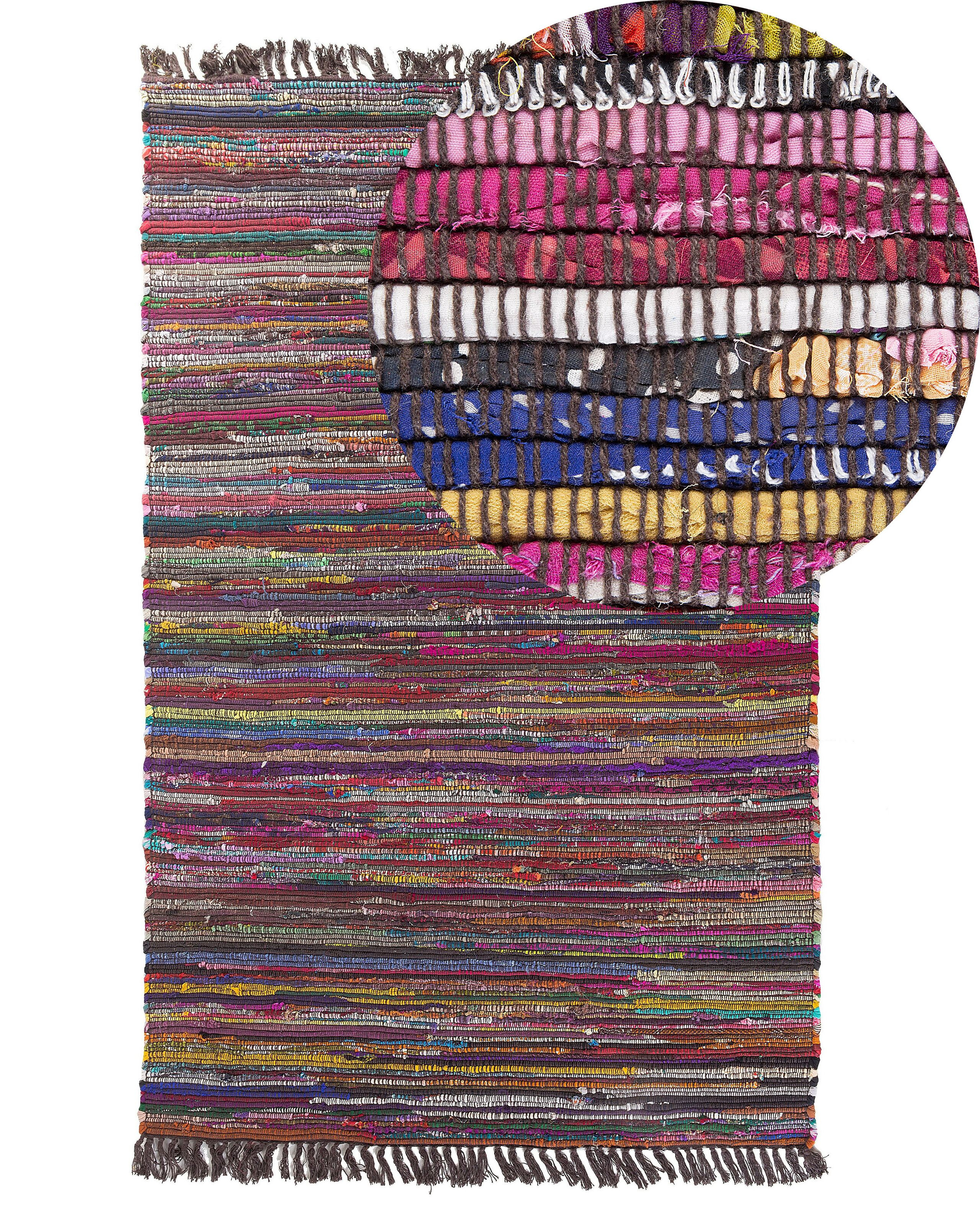 Dywan 140x200 cm ręcznie tkany wielokolorowy