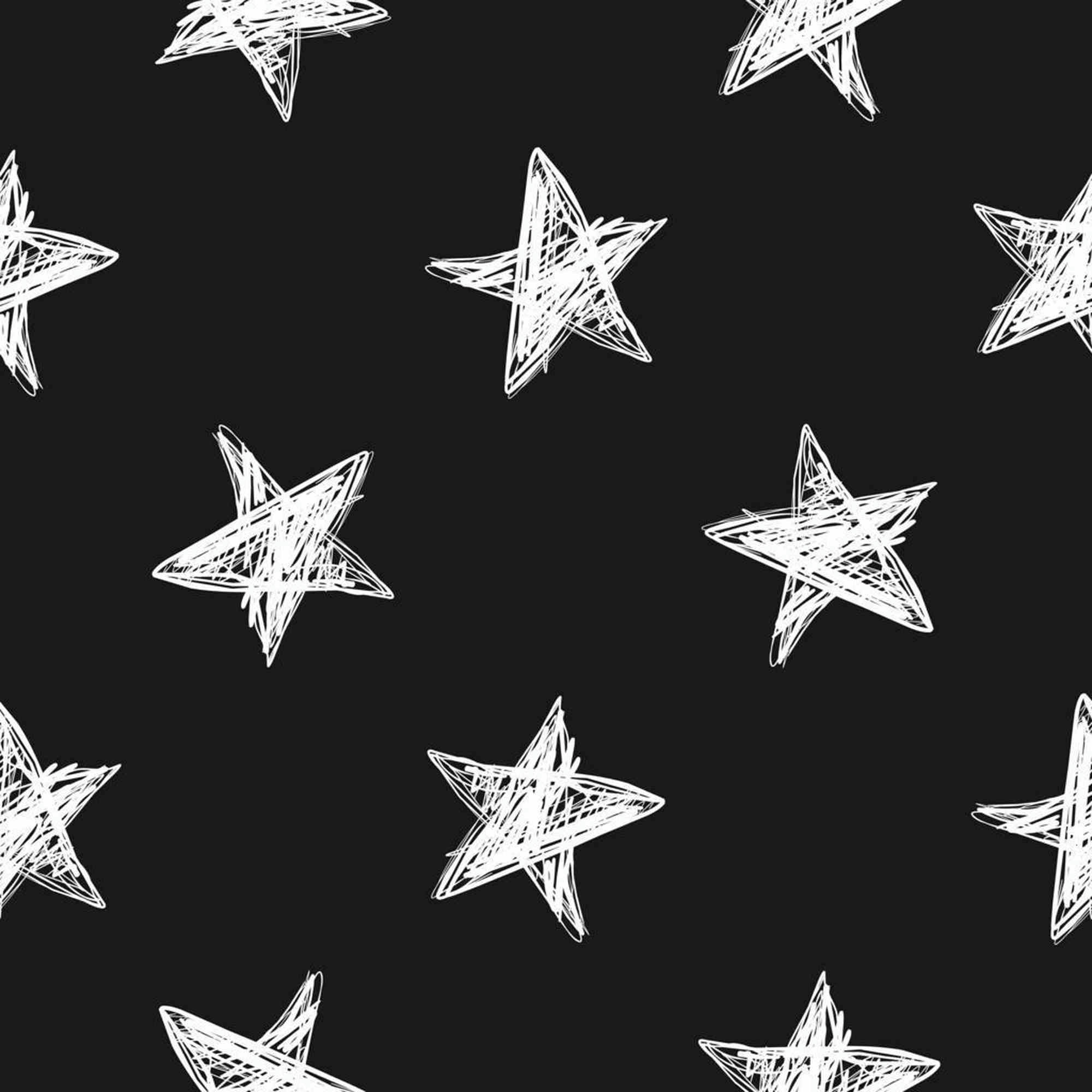 STAR BLACK - Nappe imprimée noir avec traitement anti-taches en coton 140x300 cm