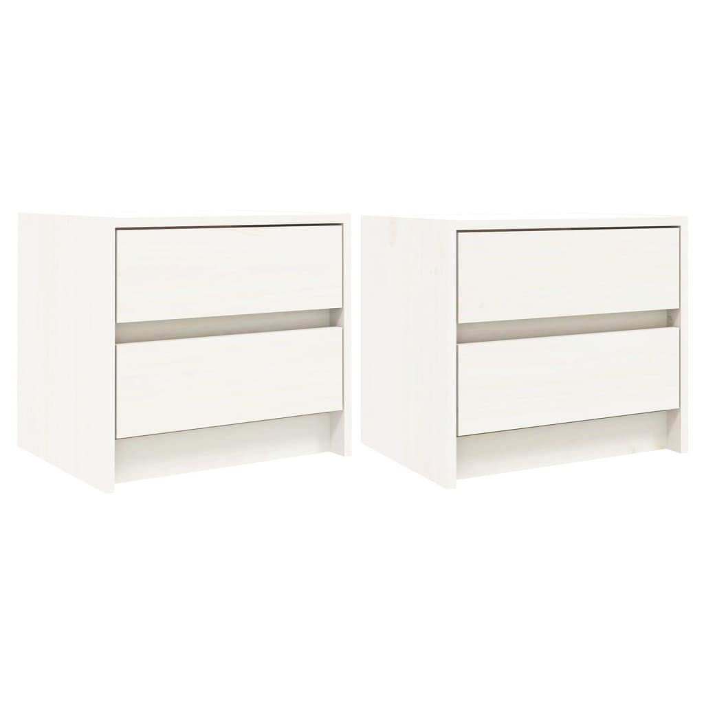 2x Szafka Nocna Stolik Komoda Biała z Szufladą Do Sypialni 40x31x35,5 cm