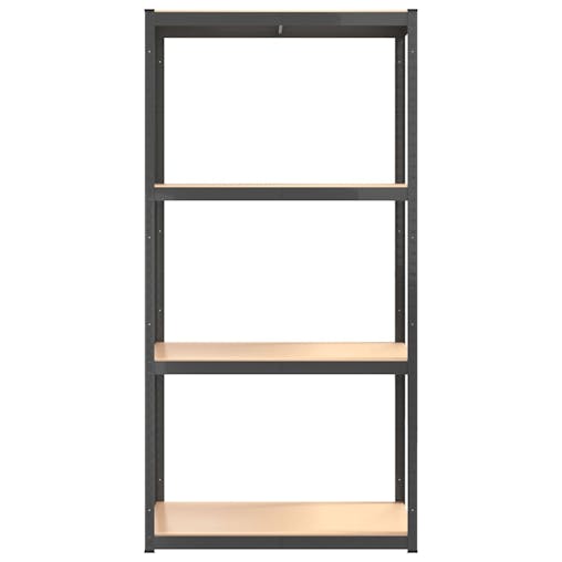 NNEVL 4-Layer Shelves 2 pcs Anthracite Steel and Engineered Wood